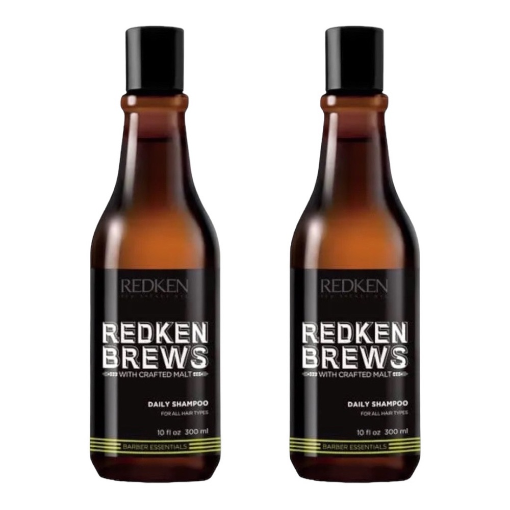 REDKEN BREWS DAILY SHAMPOO 300ML X2 - BRAND NEW